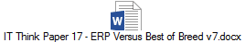 IT Think Paper 17 - ERP Versus Best of Breed v7.docx